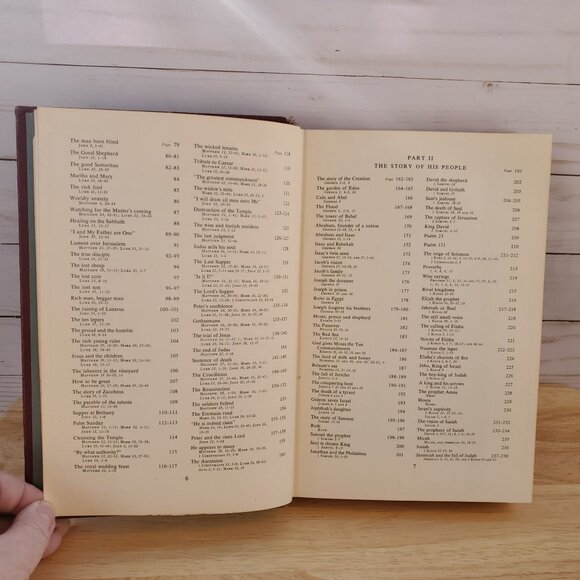 The Bible In Pictures Hardcover Greystone Press 1956 Ed. Illustrated Religious - Picture 7 of 16